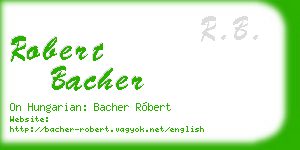 robert bacher business card